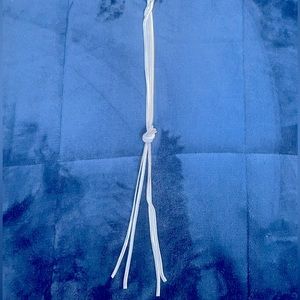 Silver Neck Tie Resemblance Adornment